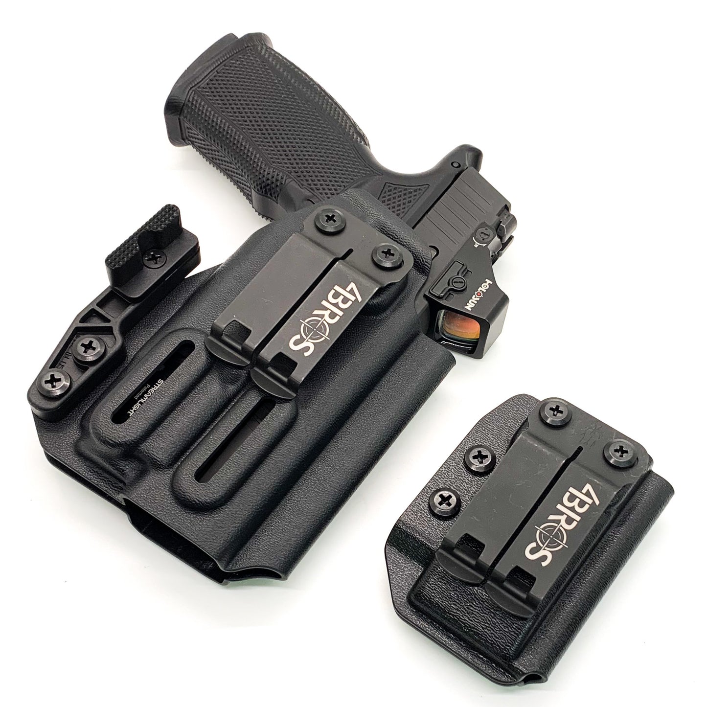 Four Brothers Sig Sauer P365-XMACRO & Icarus Precision A.C.E. 365 X MACRO Grip Module & Streamlight TLR-7 X & magazine pouch IWB Inside Waistband Holster Combo
