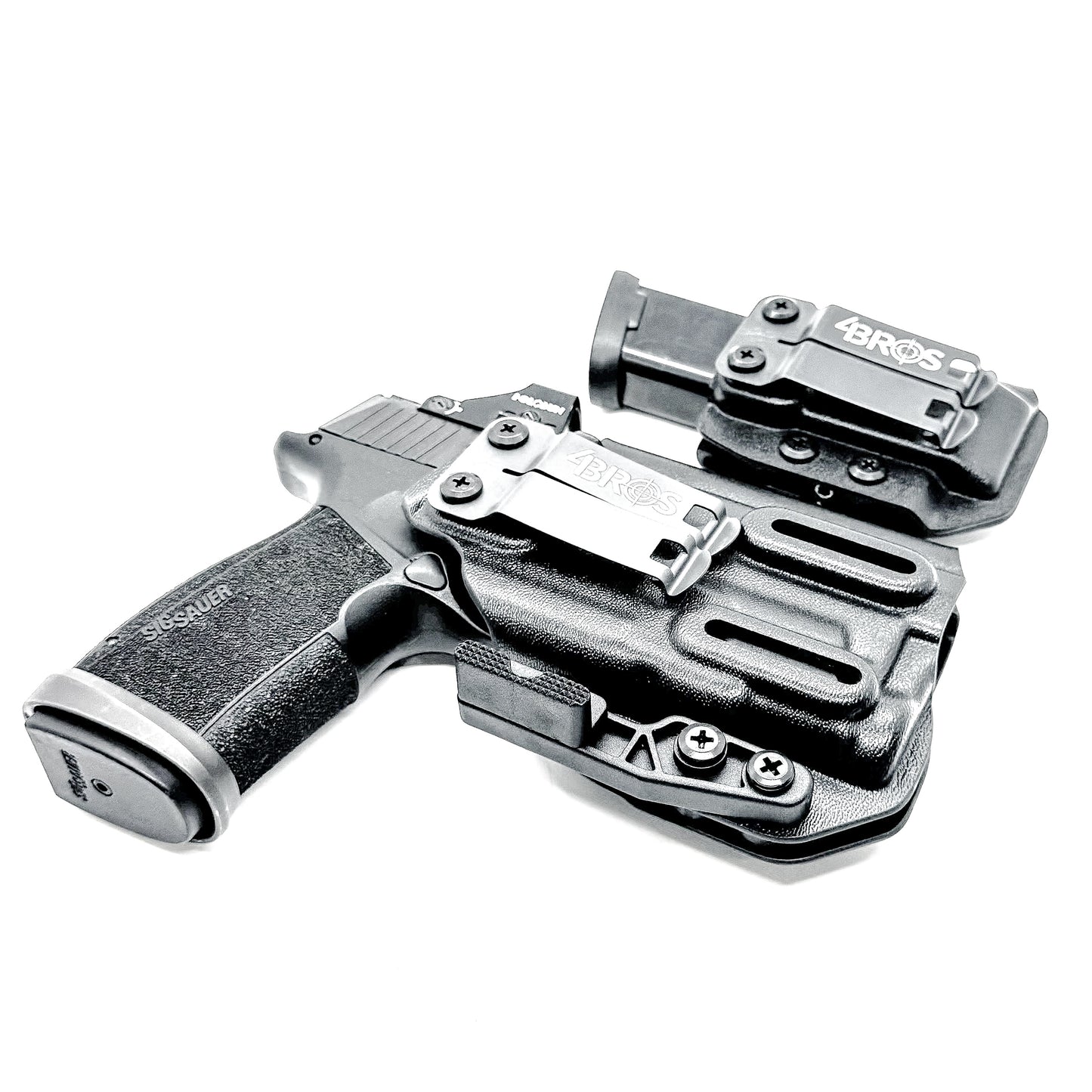 Four Brothers Sig Sauer P365-XMACRO, P365-XMACRO COMP, and P365-XMACRO TACOPS & Streamlight TLR-7 Sub & Magazine Pouch IWB AIWB Inside Waistband Holster Combo