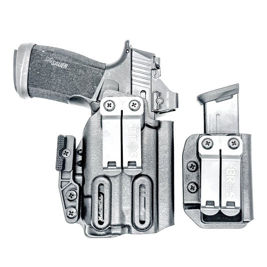 Four Brothers Holsters Inside Waistband IWB & AIWB Holster & Magazine Carrier combo for the Sig Sauer P365-XMACRO, TACOPS COMP & Streamlight TLR-7 X or TLR-7 A 