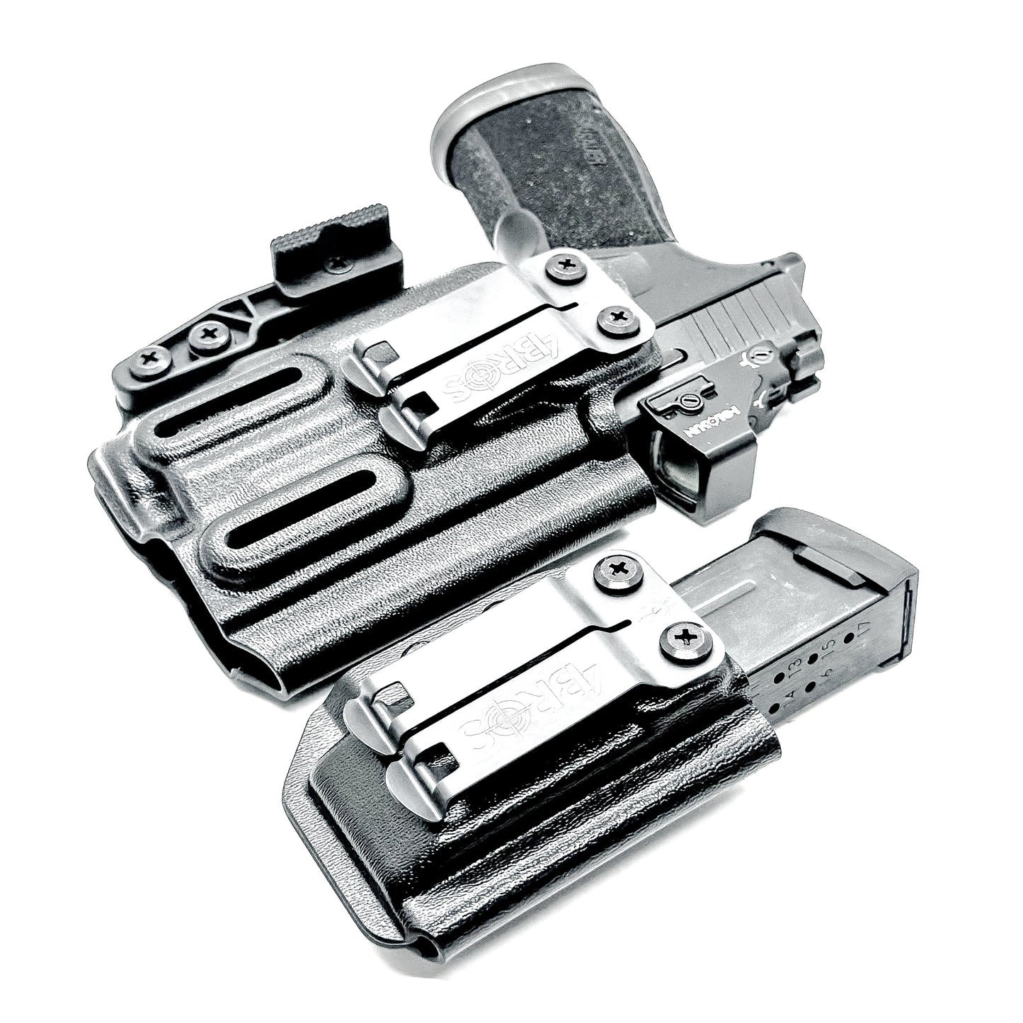 Four Brothers Holsters Inside Waistband IWB & AIWB Holster & Magazine Carrier combo for the Sig Sauer P365-XMACRO, TACOPS COMP & Streamlight TLR-7 X or TLR-7 A 