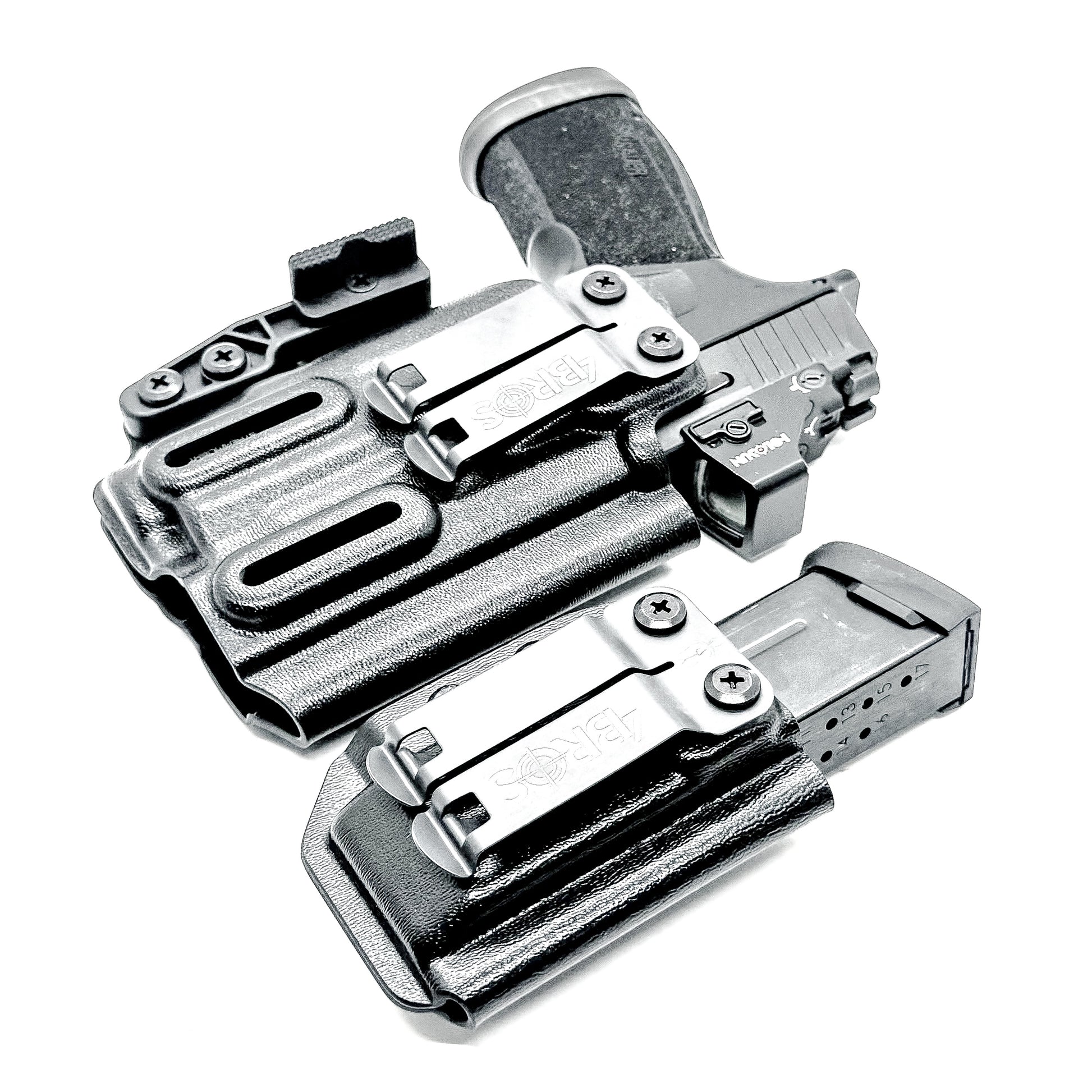 Four Brothers Holsters Inside Waistband IWB & AIWB Holster & Magazine Carrier combo for the Sig Sauer P365-XMACRO, TACOPS COMP & Streamlight TLR-7 X or TLR-7 A 
