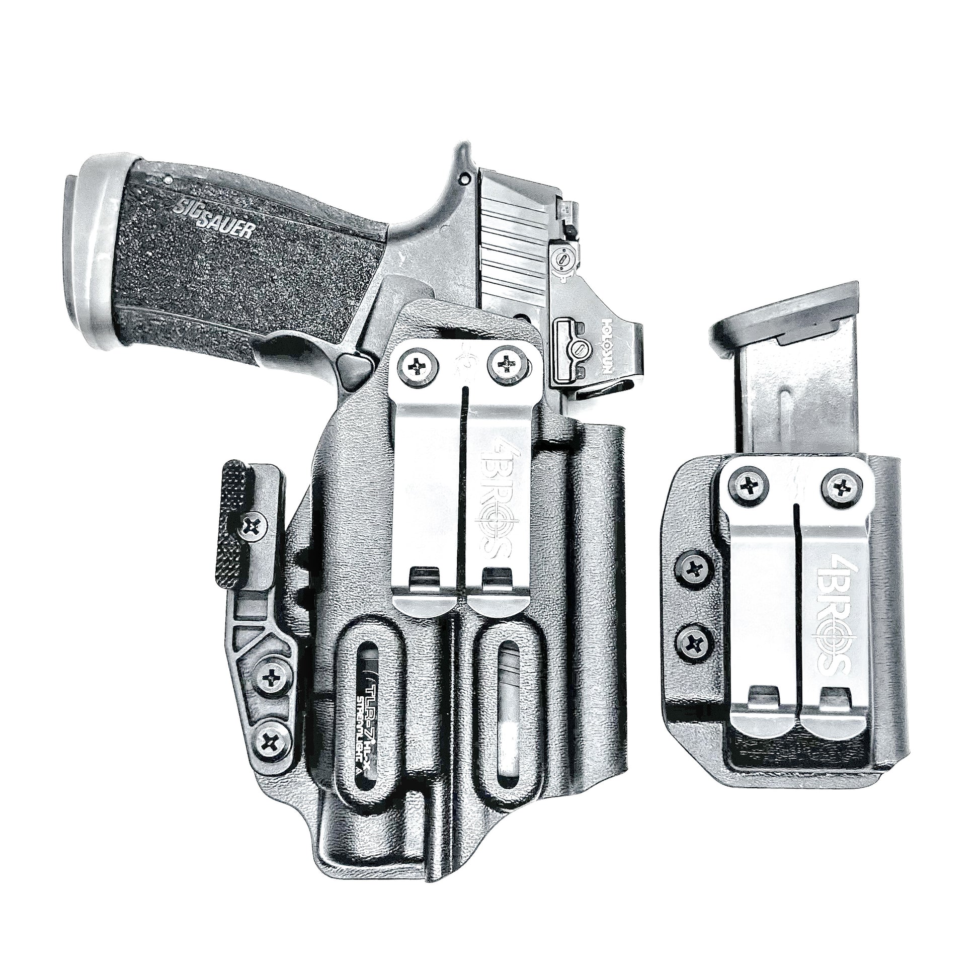 Inside Waistband IWB Holster & Magazine carrier Combo fits Sig Sauer P365-XMACRO & Streamlight TLR-7 X/A or TLR-7 HL-X from Four Brothers Holsters