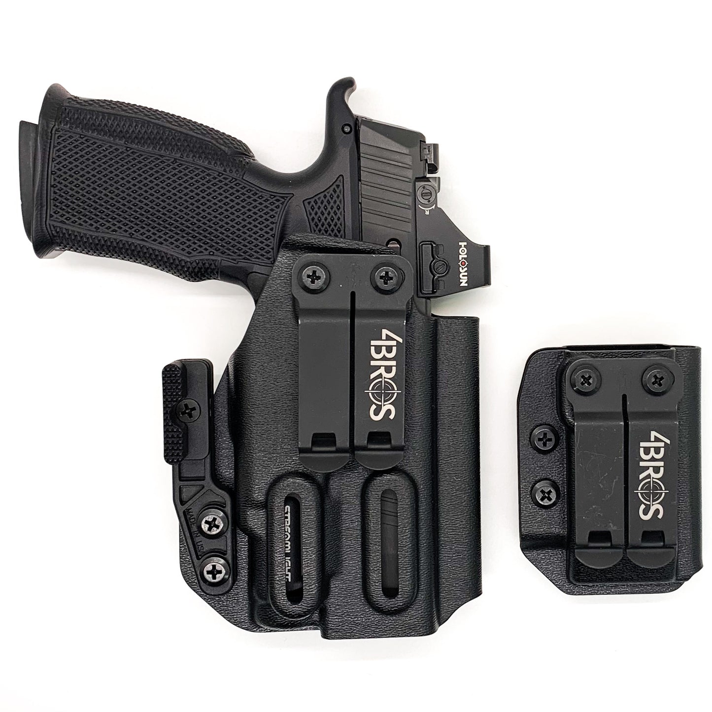 Four Brothers Sig Sauer P365XL & Icarus Precision A.C.E 365 XL Hybrid Grip Module  & Streamlight TLR-7 Sub & magazine pouch IWB Inside Waistband Holster Combo
