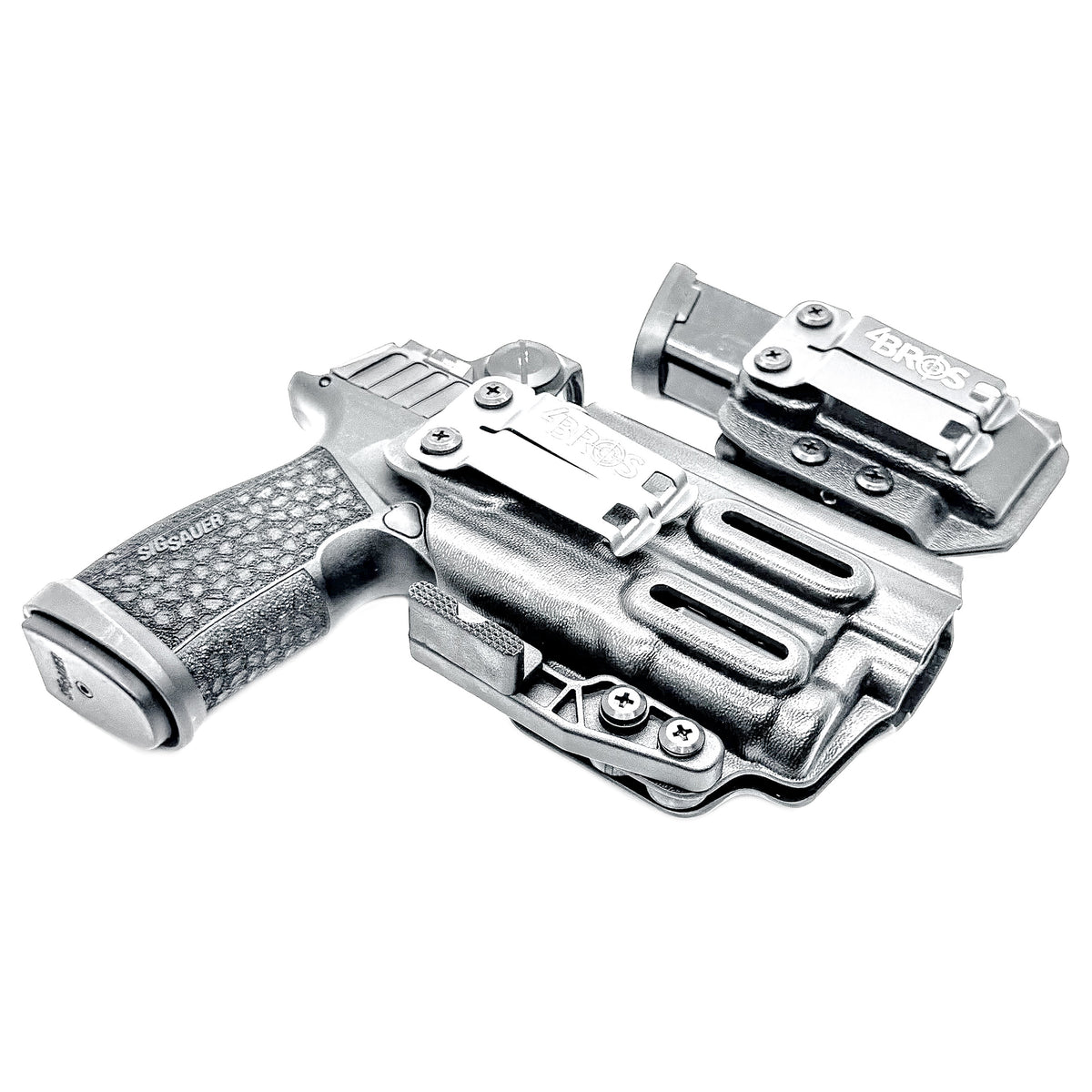 Precision-molded for the Sig Sauer P365-FUSE with SureFire XC3 Sub, this 4BROS IWB Kydex Holster & Magazine Carrier Combo completes your EDC setup.