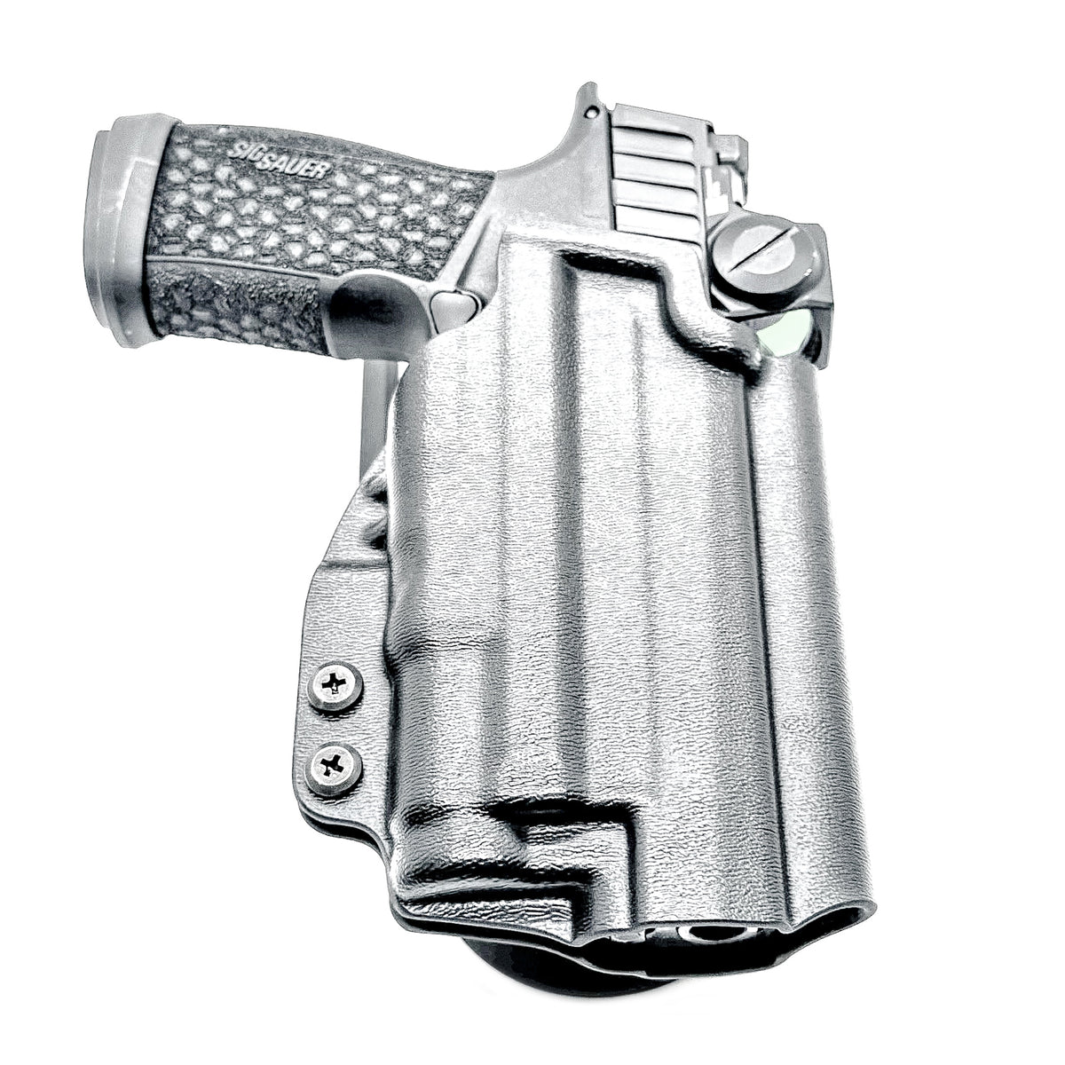 For a durable, high-quality Duty & Competition Holster for the Sig Sauer P365-FUSE & SureFire XC3 Sub with adjustable retention & optics clearance, shop 4Bros.