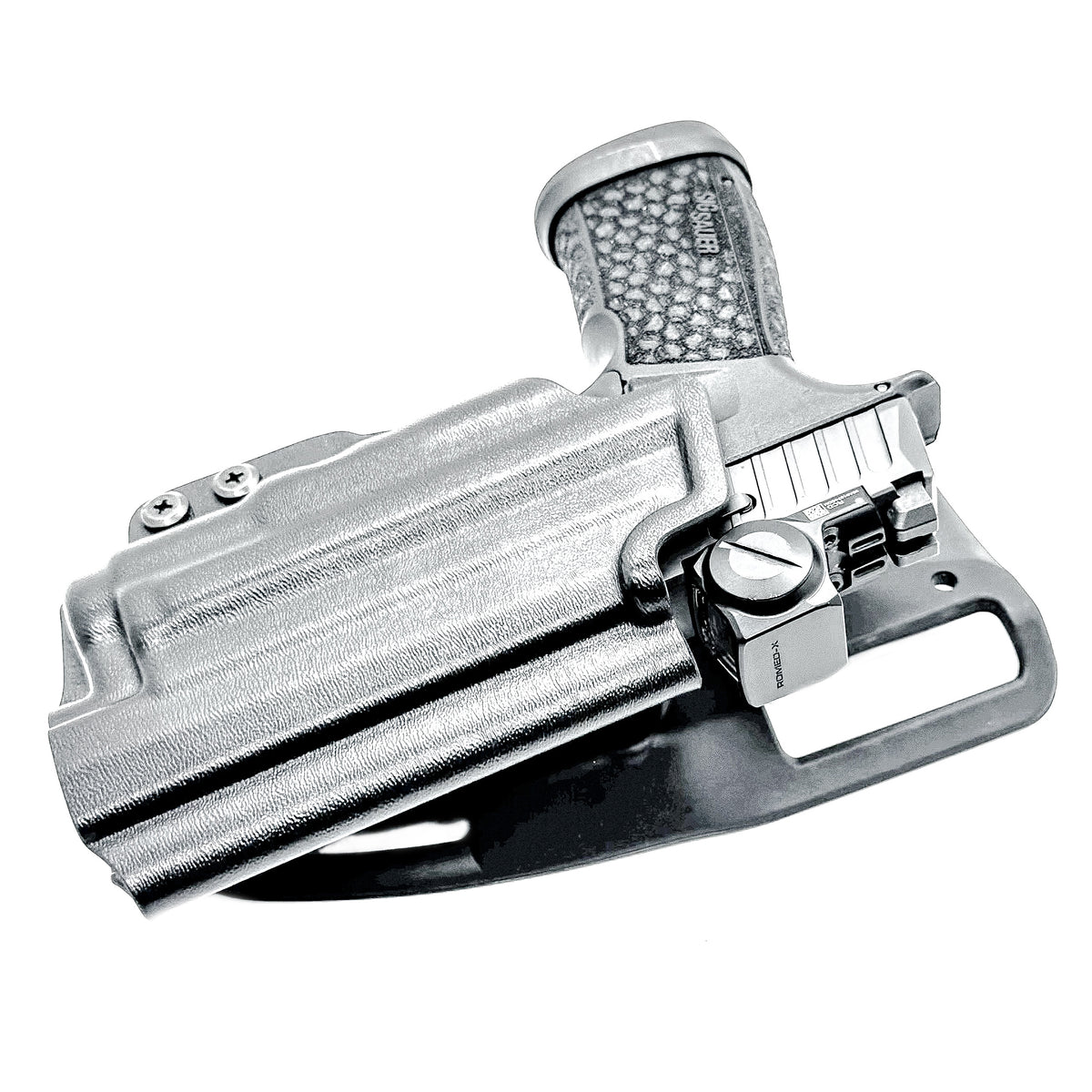 For a durable, high-quality Duty & Competition Holster for the Sig Sauer P365-FUSE & SureFire XC3 Sub with adjustable retention & optics clearance, shop 4Bros.