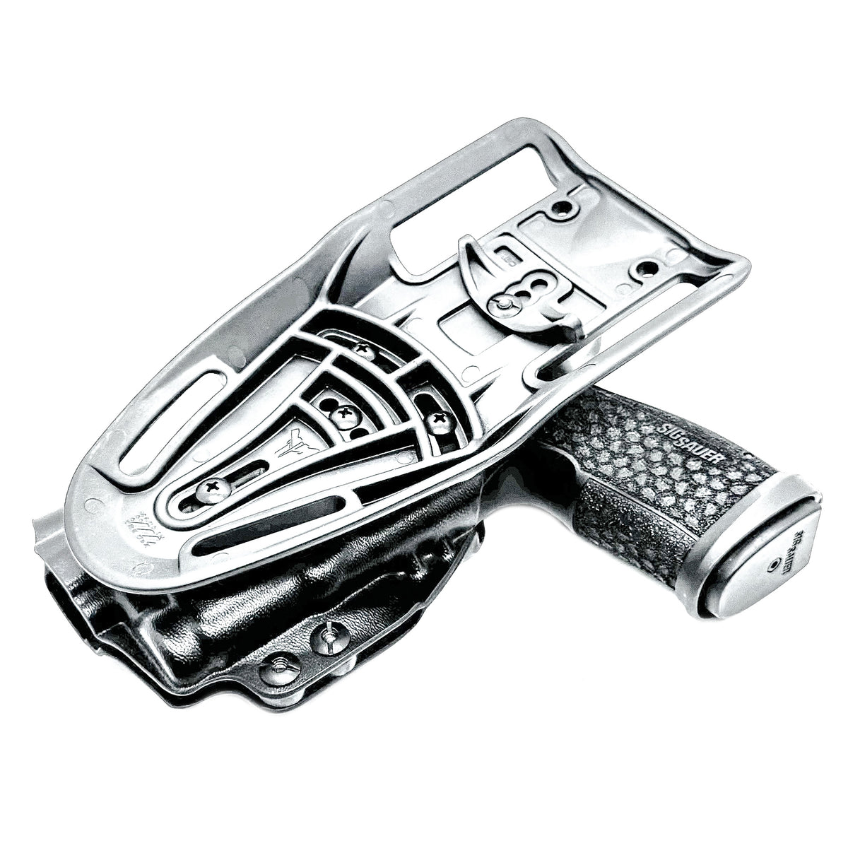 For a durable, high-quality Duty & Competition Holster for the Sig Sauer P365-FUSE & SureFire XC3 Sub with adjustable retention & optics clearance, shop 4Bros.