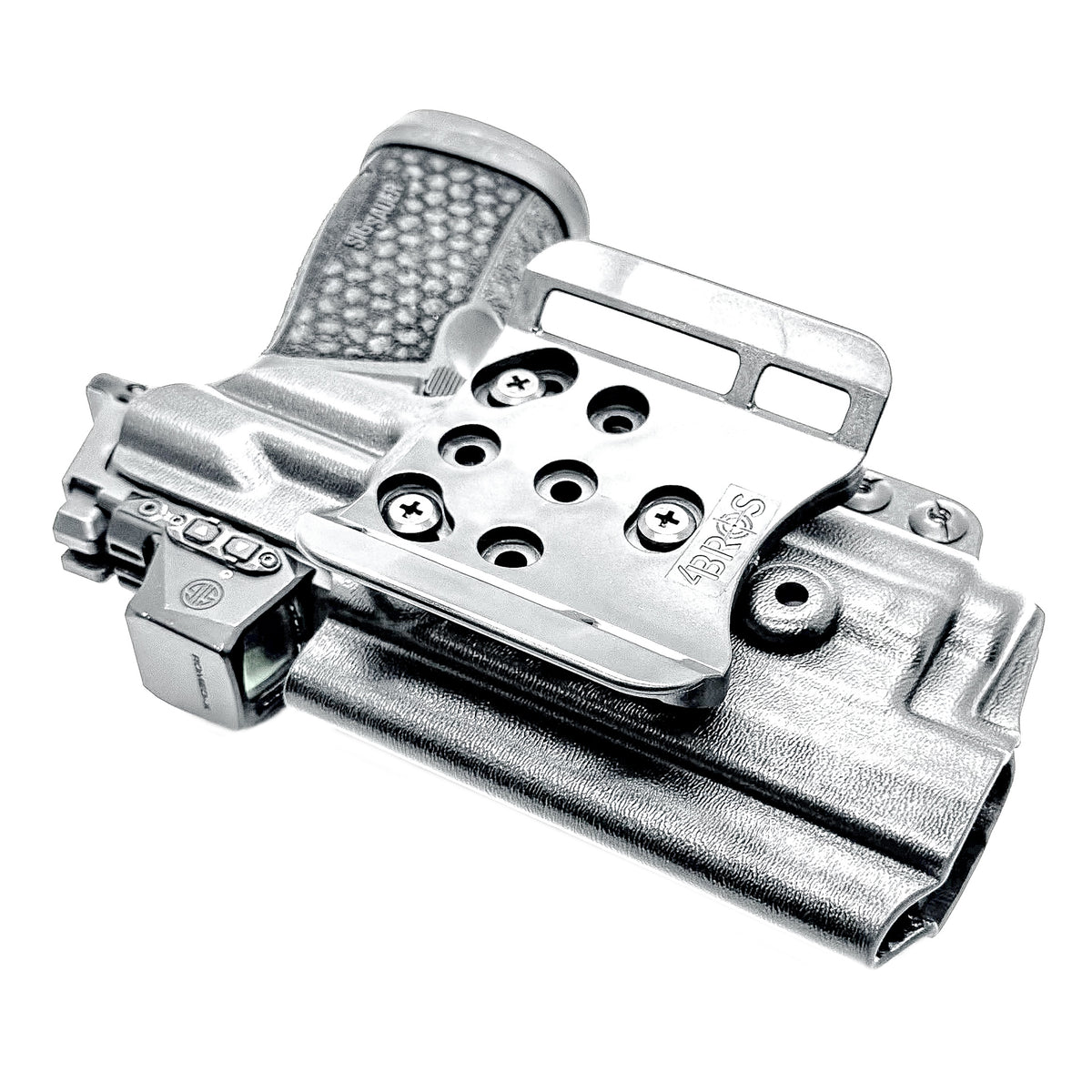 Shop the Sig Sauer P365-FUSE & SureFire XC3 Sub OWB Holster, built from .093" Kydex with adjustable retention and an optics-ready profile from 4Bros Holsters. 