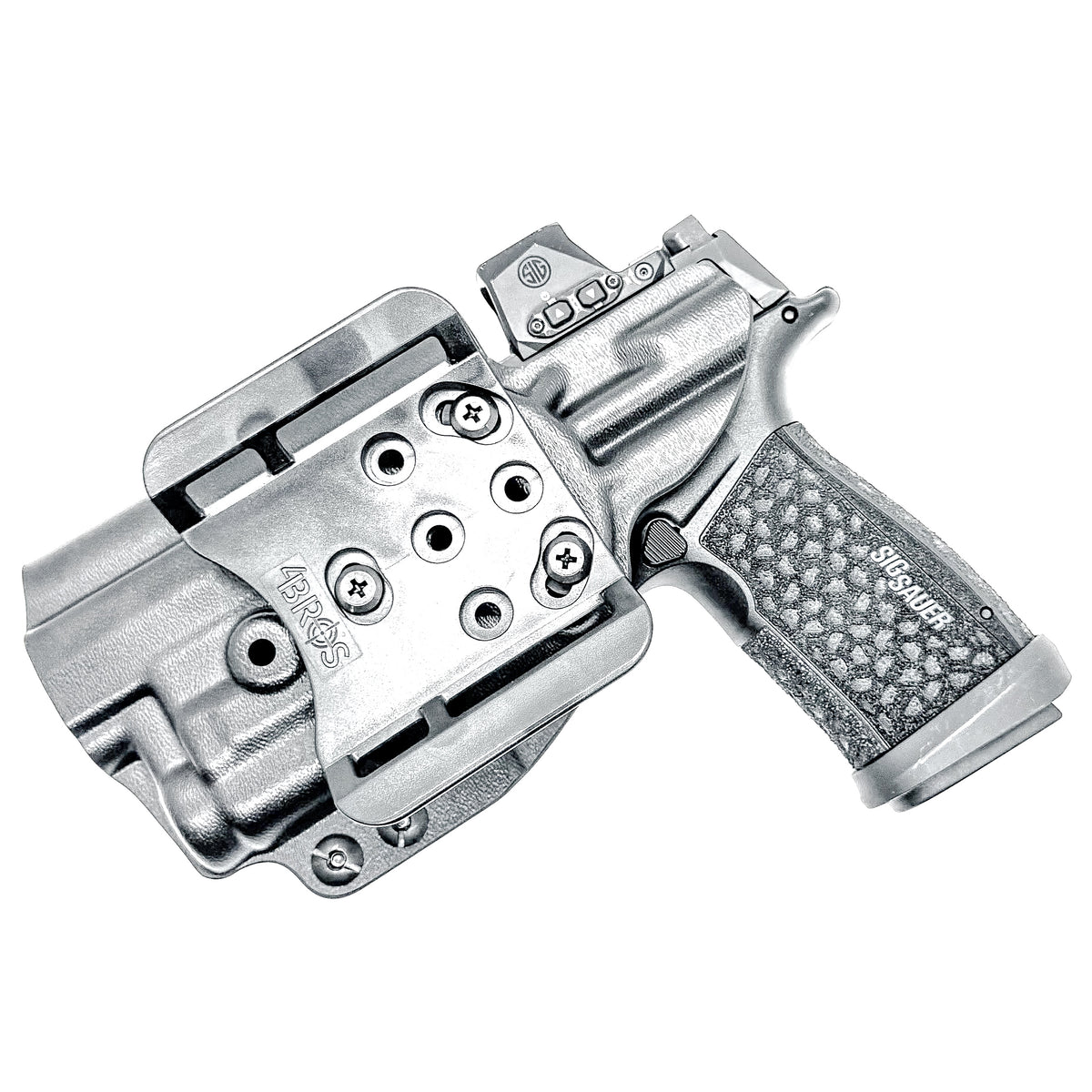 Shop the Sig Sauer P365-FUSE & SureFire XC3 Sub OWB Holster, built from .093" Kydex with adjustable retention and an optics-ready profile from 4Bros Holsters. 