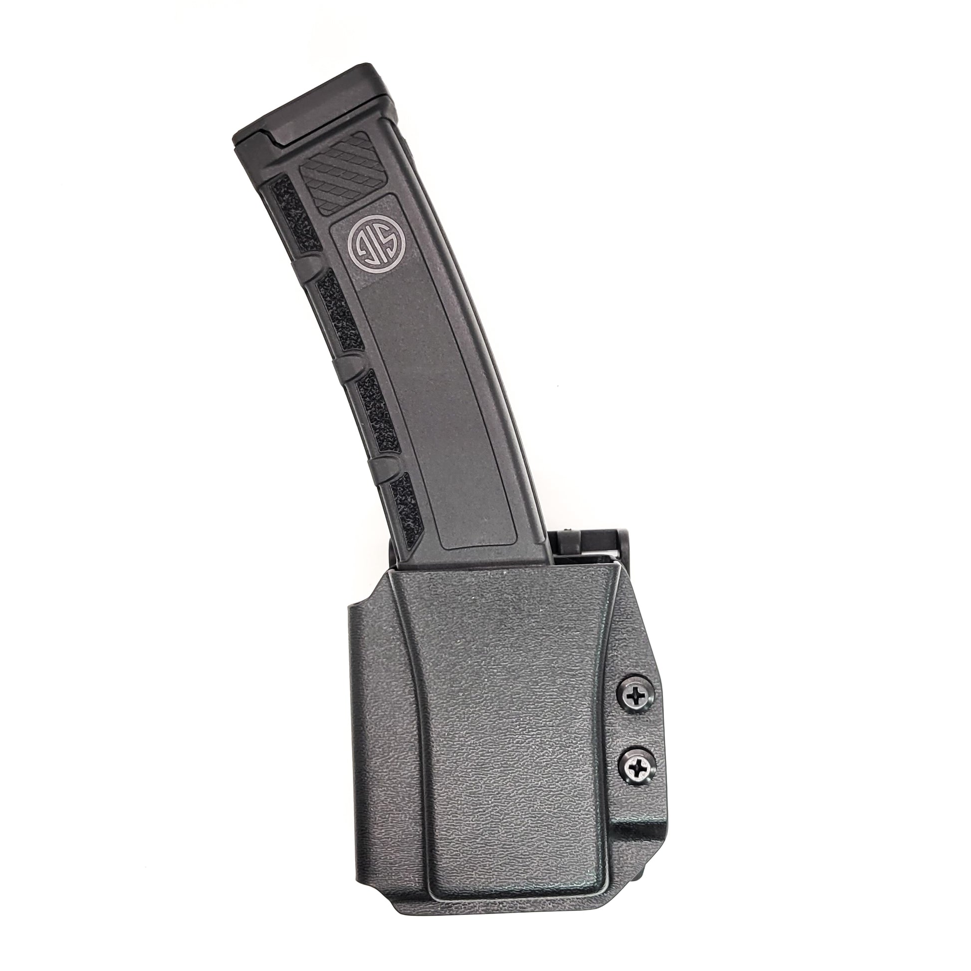 For the best OWB Sig Sauer MPX Magazine carrier of 2023, look no further than Four Brothers Inc.! Our MPX magazine holster is the perfect accessory for keeping your extra magazines secure and easily accessible. Keywords: competition, magazine holster, bullets forward, bullets back, range day, everyday carry, firearms.