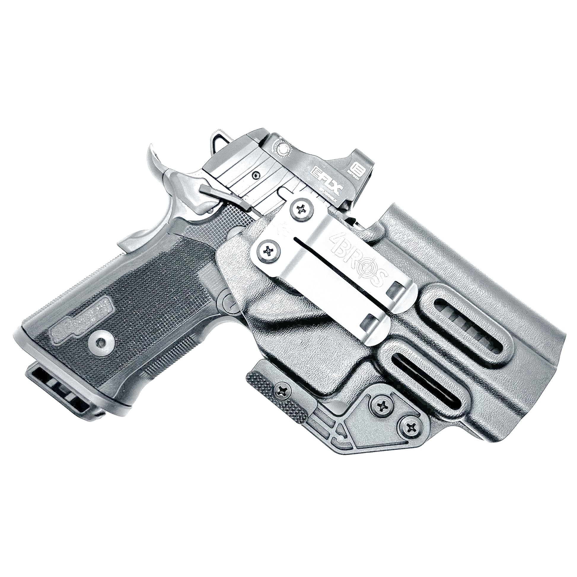 Black Sig Sauer P211 GT4 IWB Holster from Four Brothers Holsters is built for firearm owners who demand a secure, comfortable, and dependable carry option with DCC Monoblock and modwing.