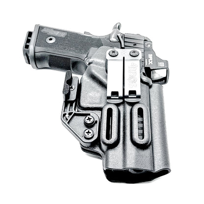 Black Sig Sauer P211 GT4 IWB Holster from Four Brothers Holsters is built for firearm owners who demand a secure, comfortable, and dependable carry option with DCC Monoblock and modwing.