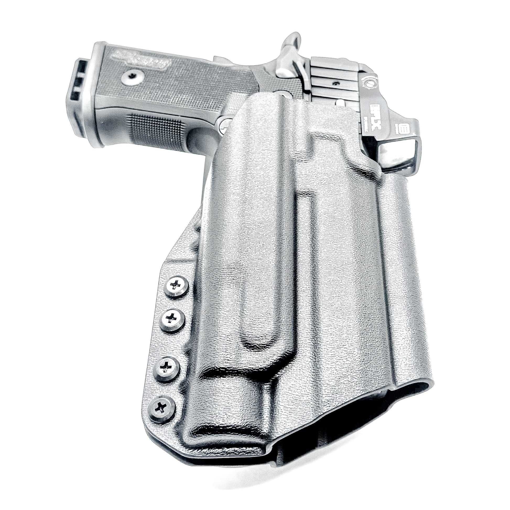 Light-Duty and Competition OWB holster for the Sig Sauer P211 GT4 and Streamlight TLR-1 HL-X or TLR-1 HL-X USB for Outside Waistband range & competition use.