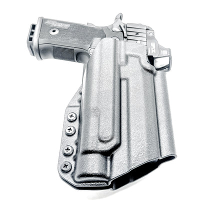 Light-Duty and Competition OWB holster for the Sig Sauer P211 GT4 and Streamlight TLR-1 HL-X or TLR-1 HL-X USB for Outside Waistband range & competition use.