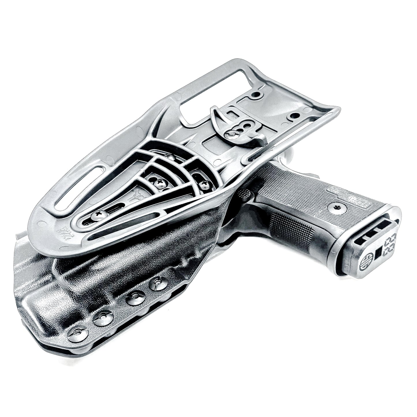 Light-Duty and Competition OWB holster for the Sig Sauer P211 GT4 and Streamlight TLR-1 HL-X or TLR-1 HL-X USB for Outside Waistband range & competition use.