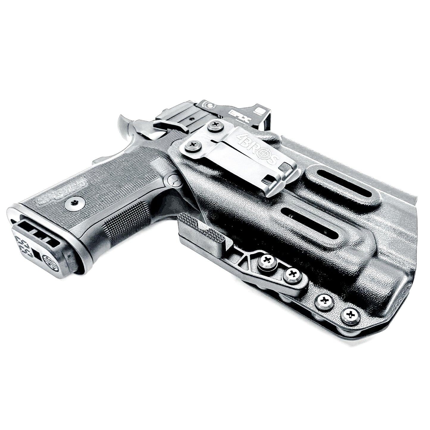 IWB holster for the Sig Sauer P211 GT4 and Streamlight TLR-1 HL-X or TLR-1 HL-X USB for Inside Waistband concealed carry. Optics-ready and adjustable retention.
