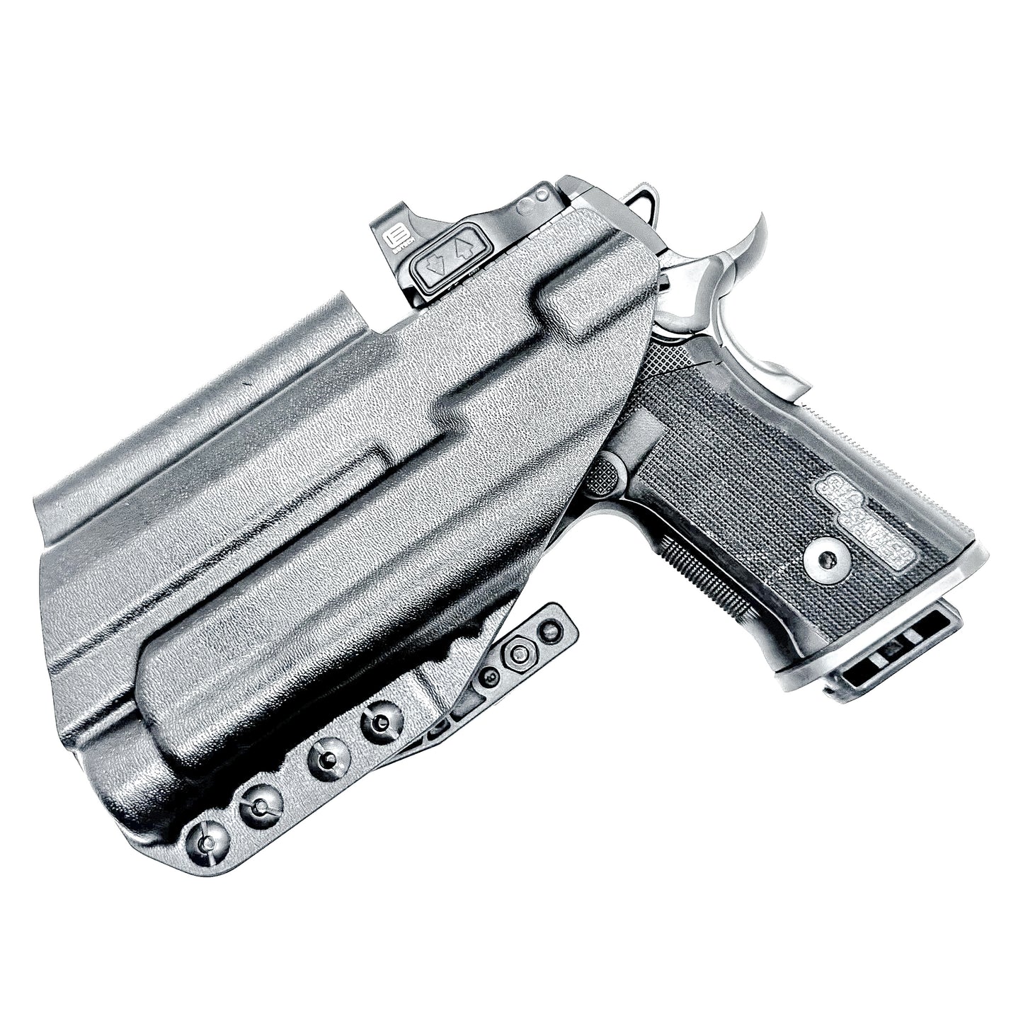 IWB holster for the Sig Sauer P211 GT4 and Streamlight TLR-1 HL-X or TLR-1 HL-X USB for Inside Waistband concealed carry. Optics-ready and adjustable retention.
