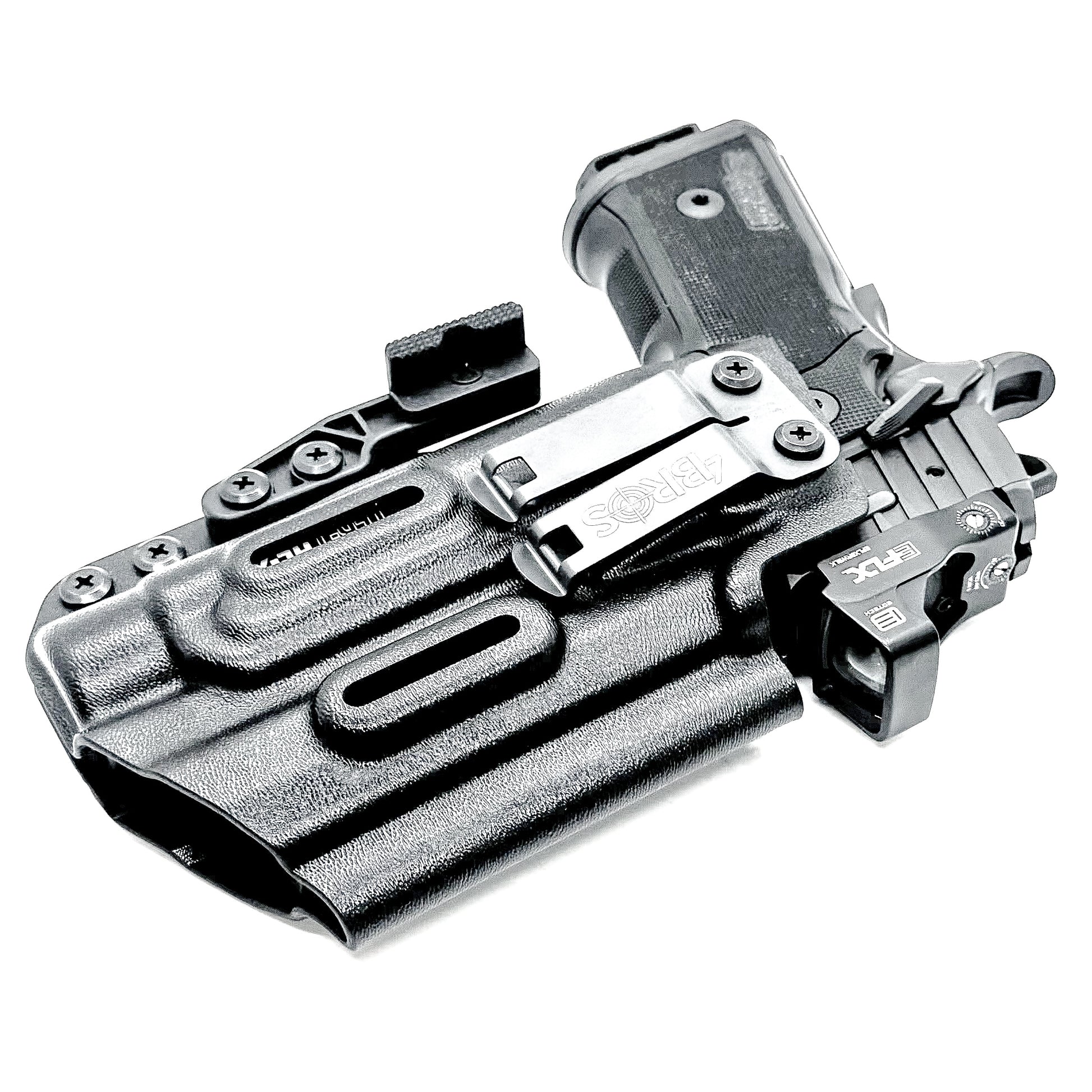 IWB holster for the Sig Sauer P211 GT4 and Streamlight TLR-1 HL-X or TLR-1 HL-X USB for Inside Waistband concealed carry. Optics-ready and adjustable retention.
