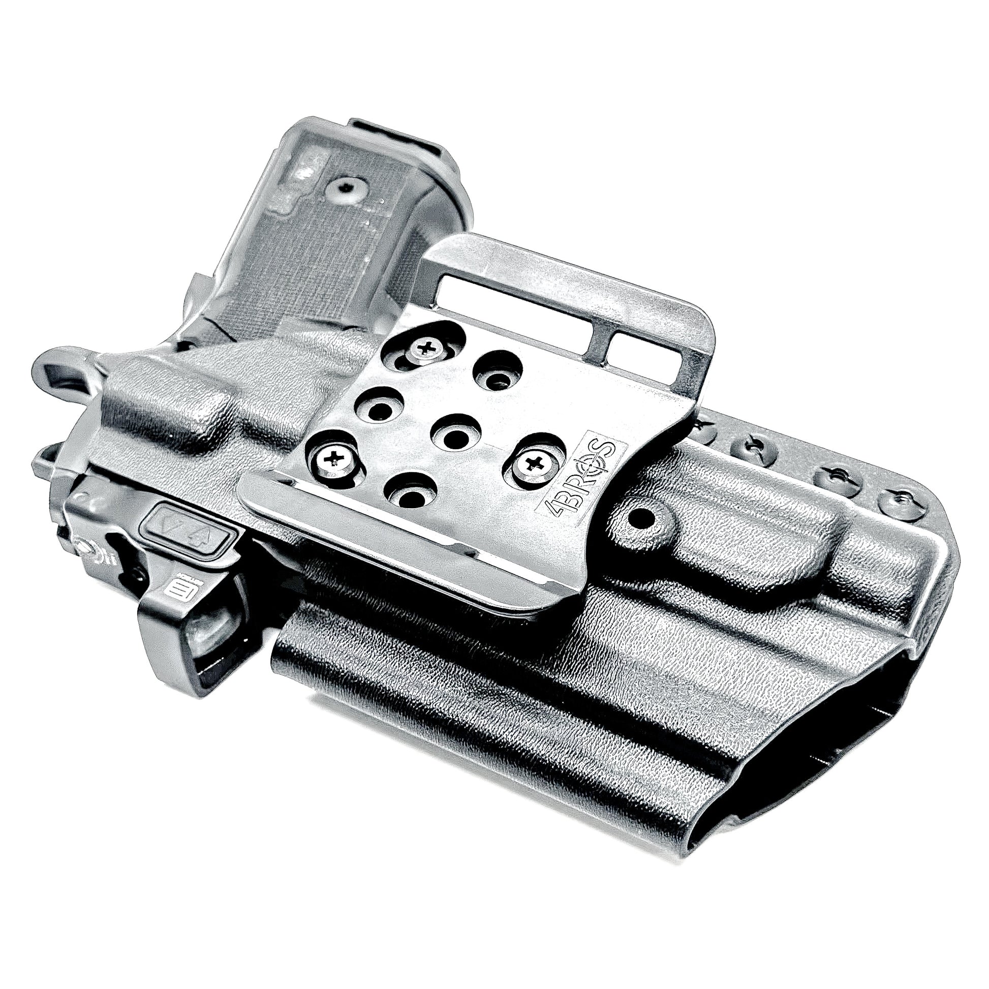 OWB holster for the Sig Sauer P211 GT4 and Streamlight TLR-1 HL-X or TLR-1 HL-X USB for Outside Waistband carry. Optics-ready and adjustable retention.
