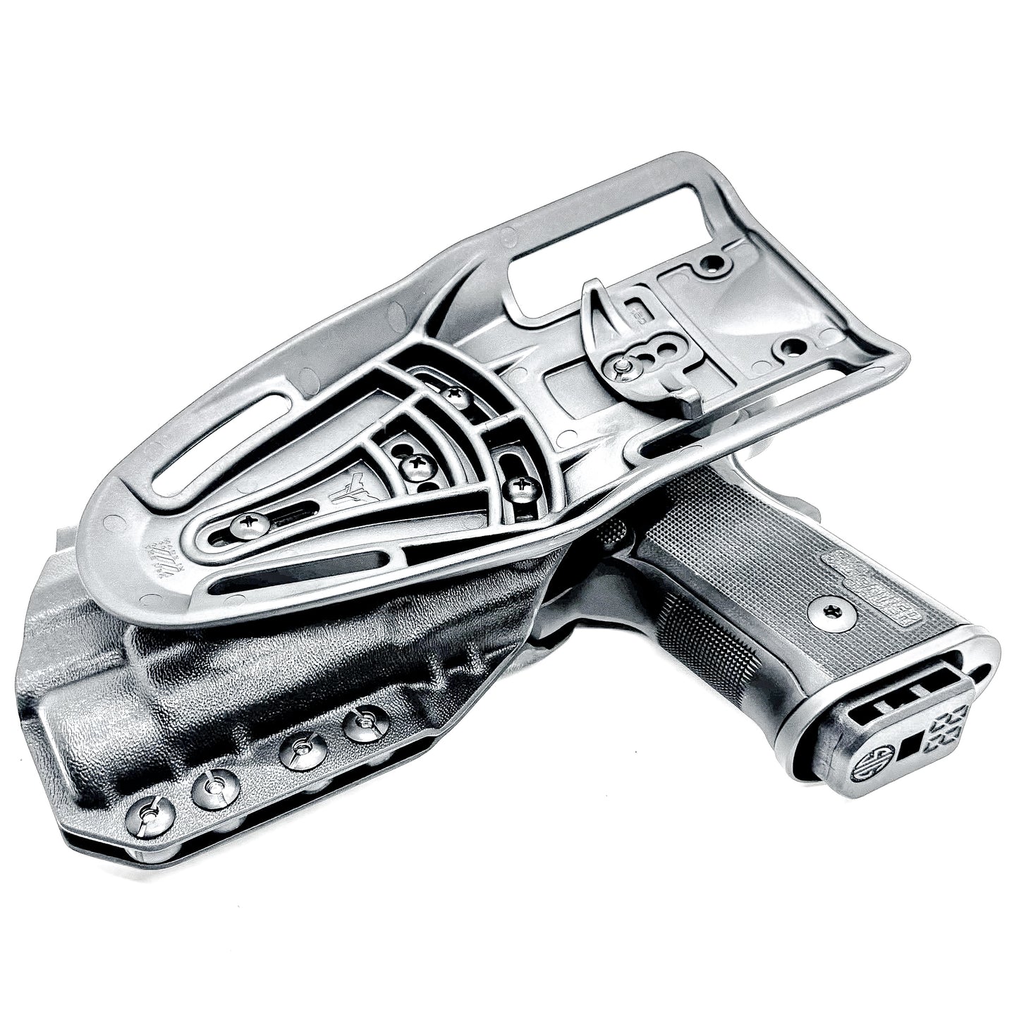 Light-Duty and Competition OWB holster for the Sig Sauer P211 GT4 and Streamlight TLR-1 HL or TLR-1 HP for Outside Waistband range & competition use.