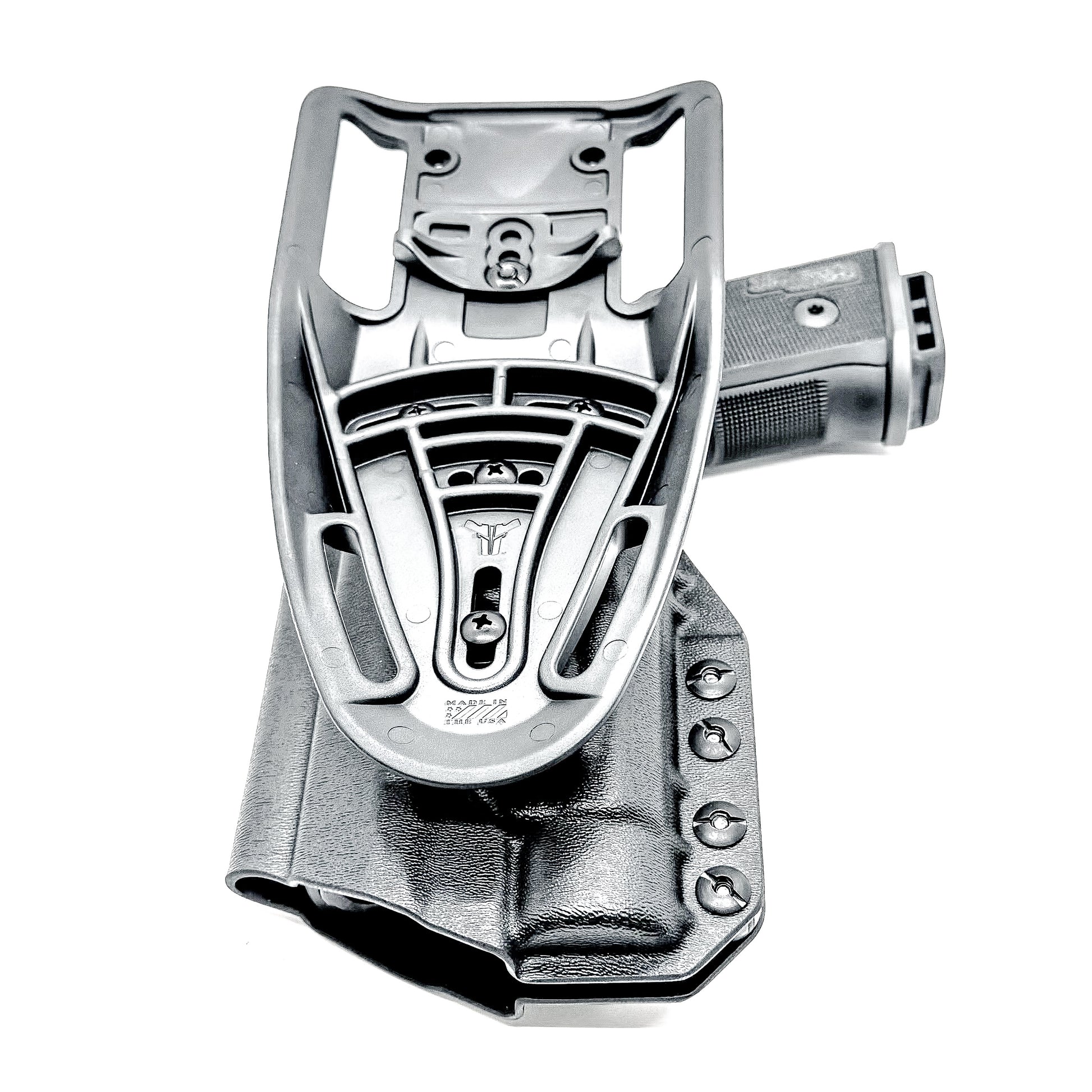 Light-Duty and Competition OWB holster for the Sig Sauer P211 GT4 and Streamlight TLR-1 HL or TLR-1 HP for Outside Waistband range & competition use.
