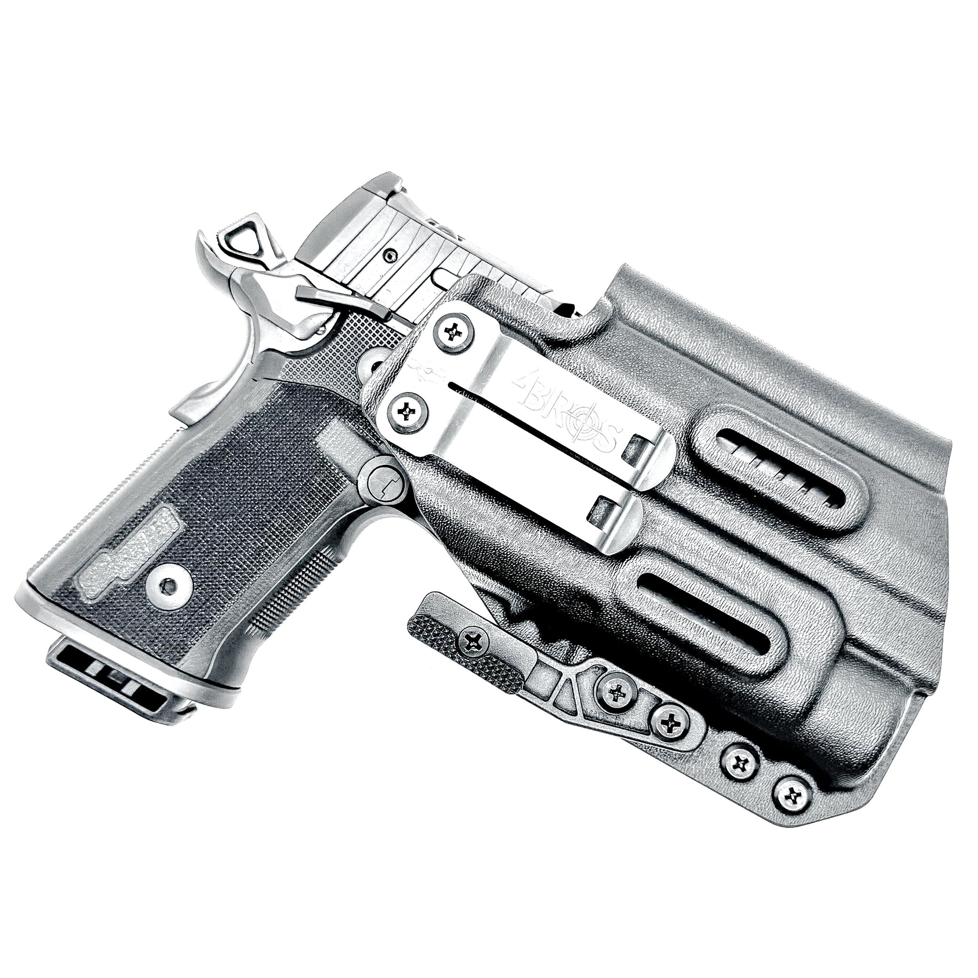 IWB holster for the Sig Sauer P211 GT4 and Streamlight TLR-1 HL or TLR-1 HP for Inside Waistband concealed carry. Optics-ready and adjustable retention.