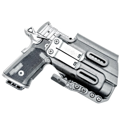 IWB holster for the Sig Sauer P211 GT4 and Streamlight TLR-1 HL or TLR-1 HP for Inside Waistband concealed carry. Optics-ready and adjustable retention.