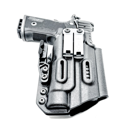 IWB holster for the Sig Sauer P211 GT4 and Streamlight TLR-1 HL or TLR-1 HP for Inside Waistband concealed carry. Optics-ready and adjustable retention.