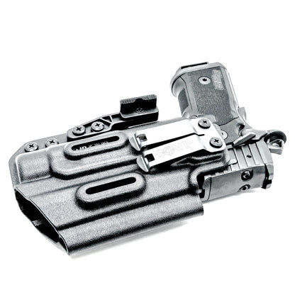IWB holster for the Sig Sauer P211 GT4 and Streamlight TLR-1 HL or TLR-1 HP for Inside Waistband concealed carry. Optics-ready and adjustable retention.