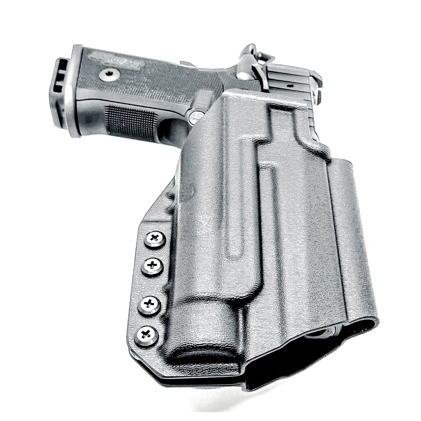 OWB holster for the Sig Sauer P211 GT4 and Streamlight TLR-1 HL or TLR-1 HP for Outside Waistband carry. Optics-ready and adjustable retention.