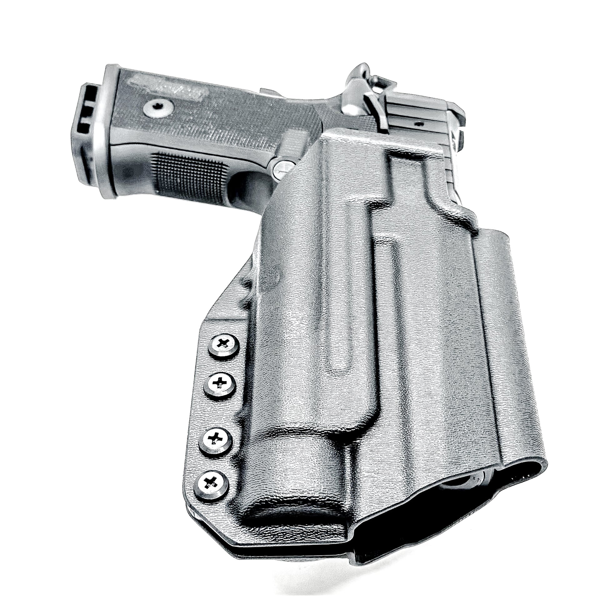 OWB holster for the Sig Sauer P211 GT4 and Streamlight TLR-1 HL or TLR-1 HP for Outside Waistband carry. Optics-ready and adjustable retention.