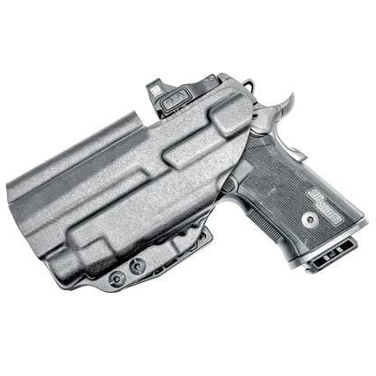 Sig Sauer P211 GTO IWB holster for Streamlight TLR-7 HL-X. Black with a DCC monoblock and a modwing, perfect for inside Waistband carry with secure fit, comfort, and reliable light-bearing performance.