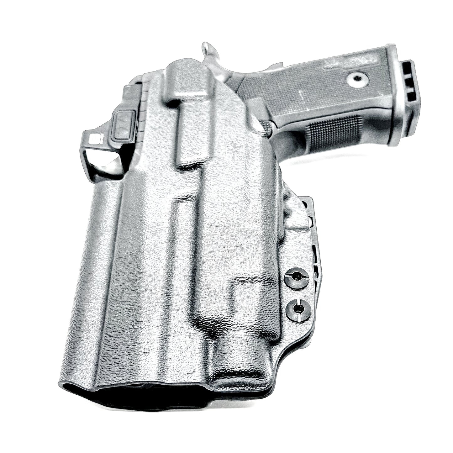 Sig Sauer P211 GTO IWB holster for Streamlight TLR-7 HL-X. Black with a DCC monoblock and a modwing, perfect for inside Waistband carry with secure fit, comfort, and reliable light-bearing performance.
