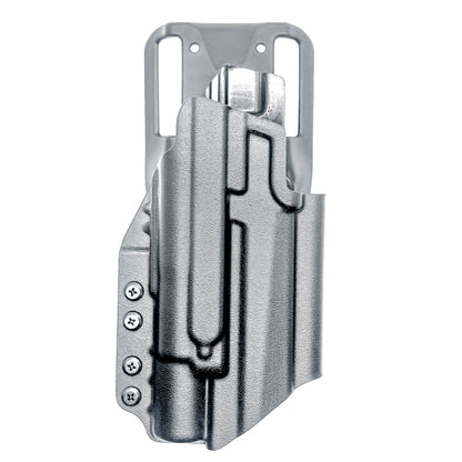 Sig Sauer P211 GT4 duty & competition holster with Surefire X300U-A/B.  Shown in black with a duty drop belt attachment and is precision-molded of .093" material for secure retention and smooth draws. Made in the USA.
