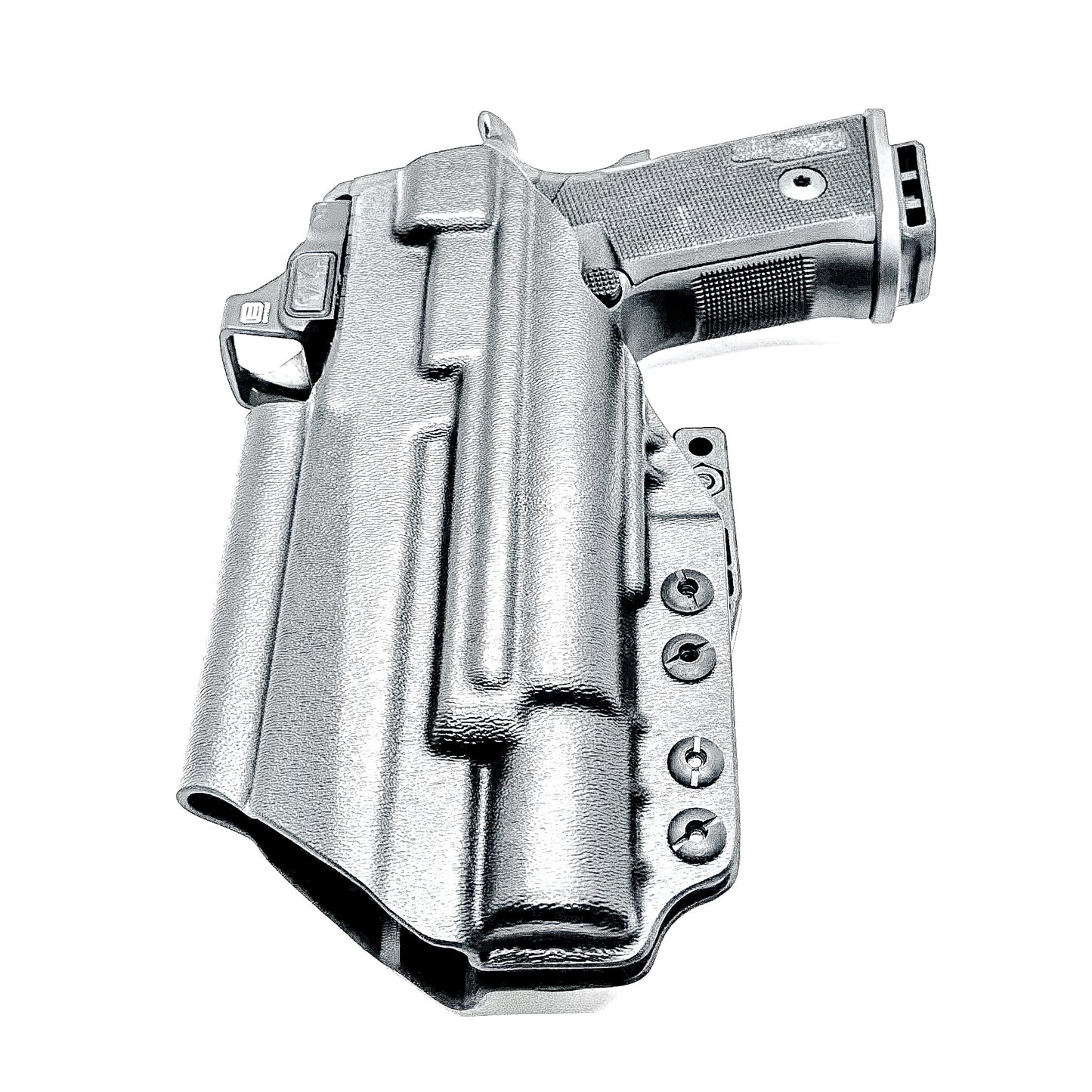 Sig Sauer P211 GT4 & X300U-A and X300U-B IWB Kydex holster with precision-molded fit, adjustable retention, and tough .093" construction. Made in the USA.  Shown in black with a DCC Monoblock and a modwing.