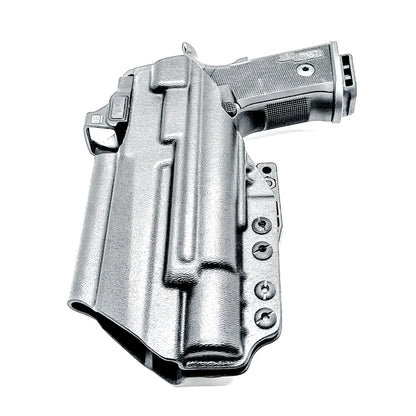 Sig Sauer P211 GT4 & X300U-A and X300U-B IWB Kydex holster with precision-molded fit, adjustable retention, and tough .093" construction. Made in the USA.  Shown in black with a DCC Monoblock and a modwing.