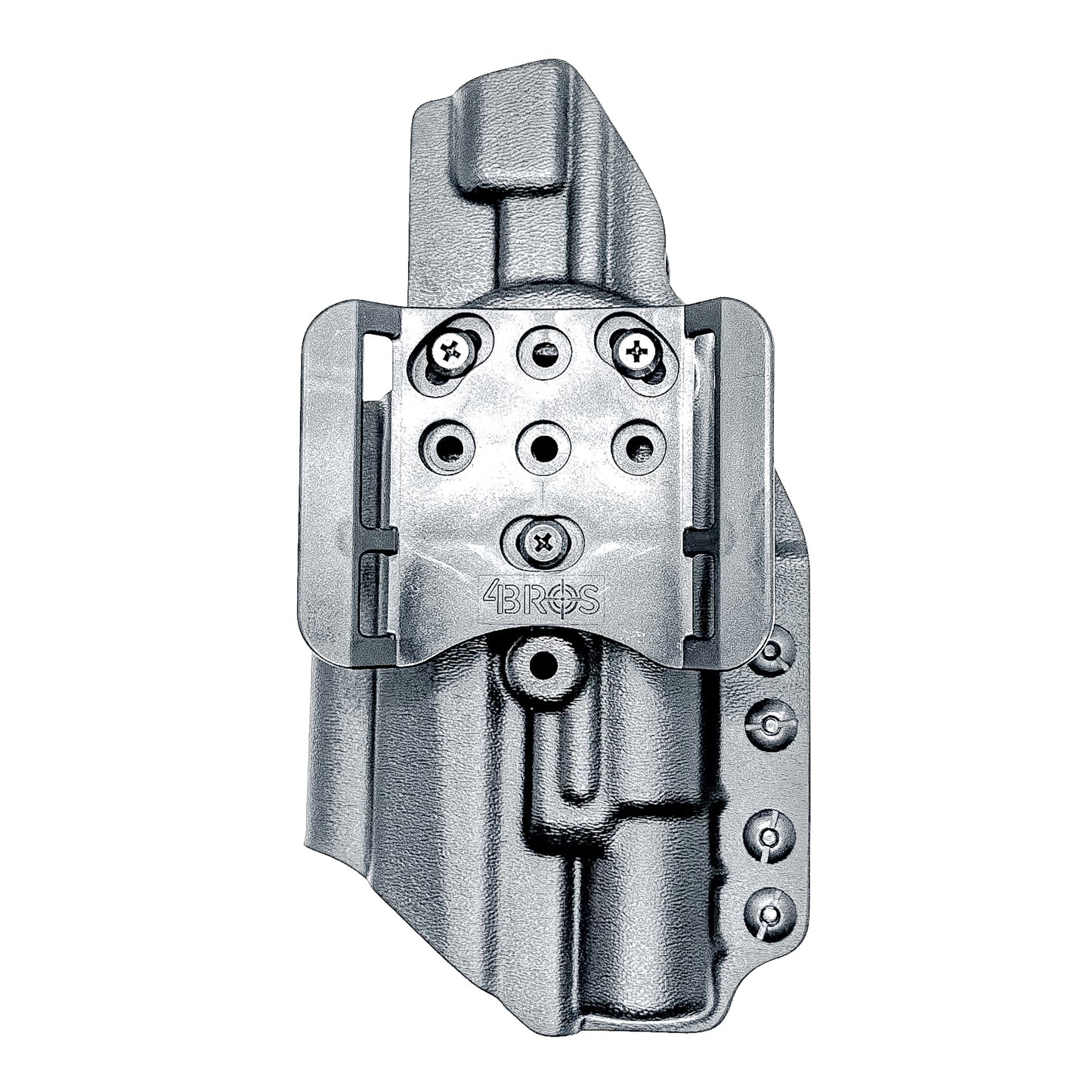 Black Sig Sauer P211 GT4 & X300U-A and X300U-B OWB Kydex holster has a 4BROS 1.5" Belt Slide.  Formed with a precision-molded fit, adjustable retention, and tough .093" construction.   Made in the USA.