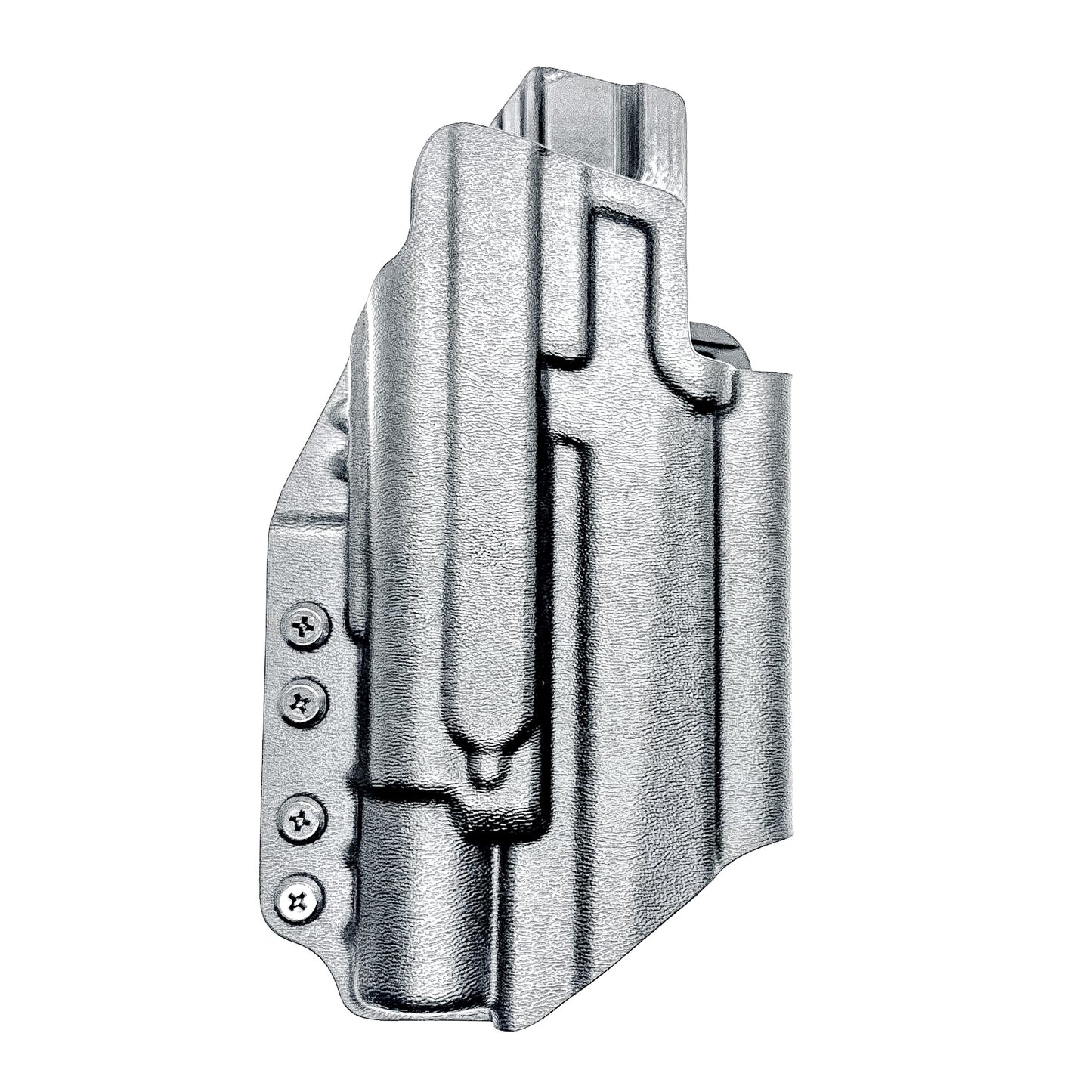 Black Sig Sauer P211 GT4 & X300U-A and X300U-B OWB Kydex holster has a 4BROS 1.5" Belt Slide.  Formed with a precision-molded fit, adjustable retention, and tough .093" construction.   Made in the USA.