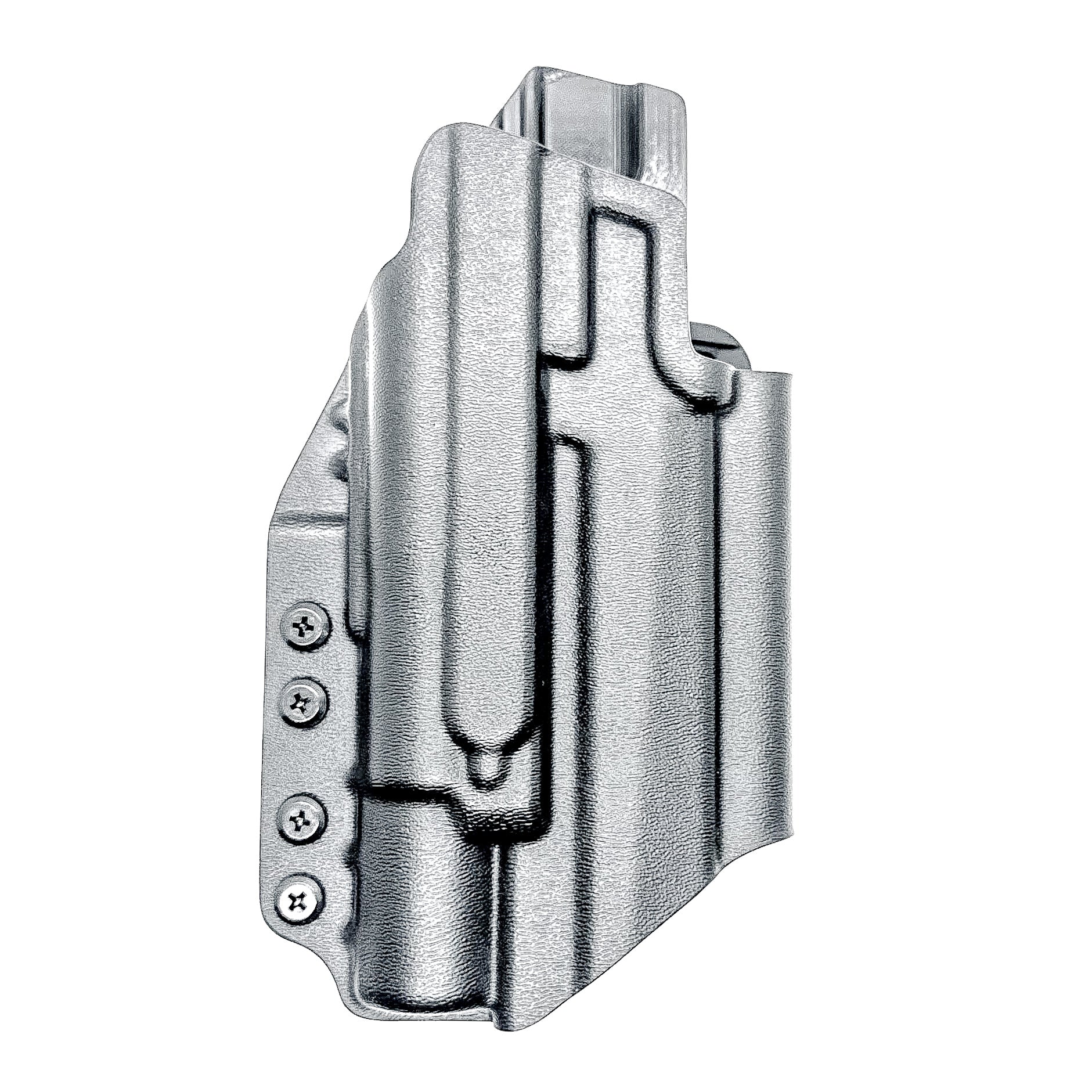 Black Sig Sauer P211 GT4 & X300U-A and X300U-B OWB Kydex holster has a 4BROS 1.5" Belt Slide.  Formed with a precision-molded fit, adjustable retention, and tough .093" construction.   Made in the USA.