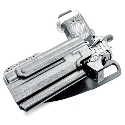 Light-Duty and Competition OWB holster for the Sig Sauer P211 GTO and Streamlight TLR-1 HL-X or TLR-1 HL-X USB for Outside Waistband range & competition use.