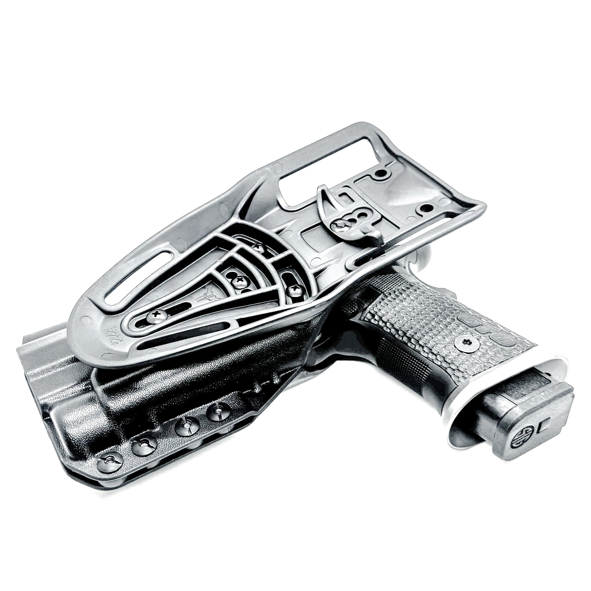 Light-Duty and Competition OWB holster for the Sig Sauer P211 GTO and Streamlight TLR-1 HL-X or TLR-1 HL-X USB for Outside Waistband range & competition use.