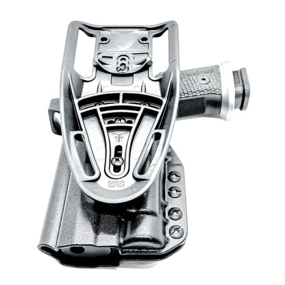 Light-Duty and Competition OWB holster for the Sig Sauer P211 GTO and Streamlight TLR-1 HL-X or TLR-1 HL-X USB for Outside Waistband range & competition use.