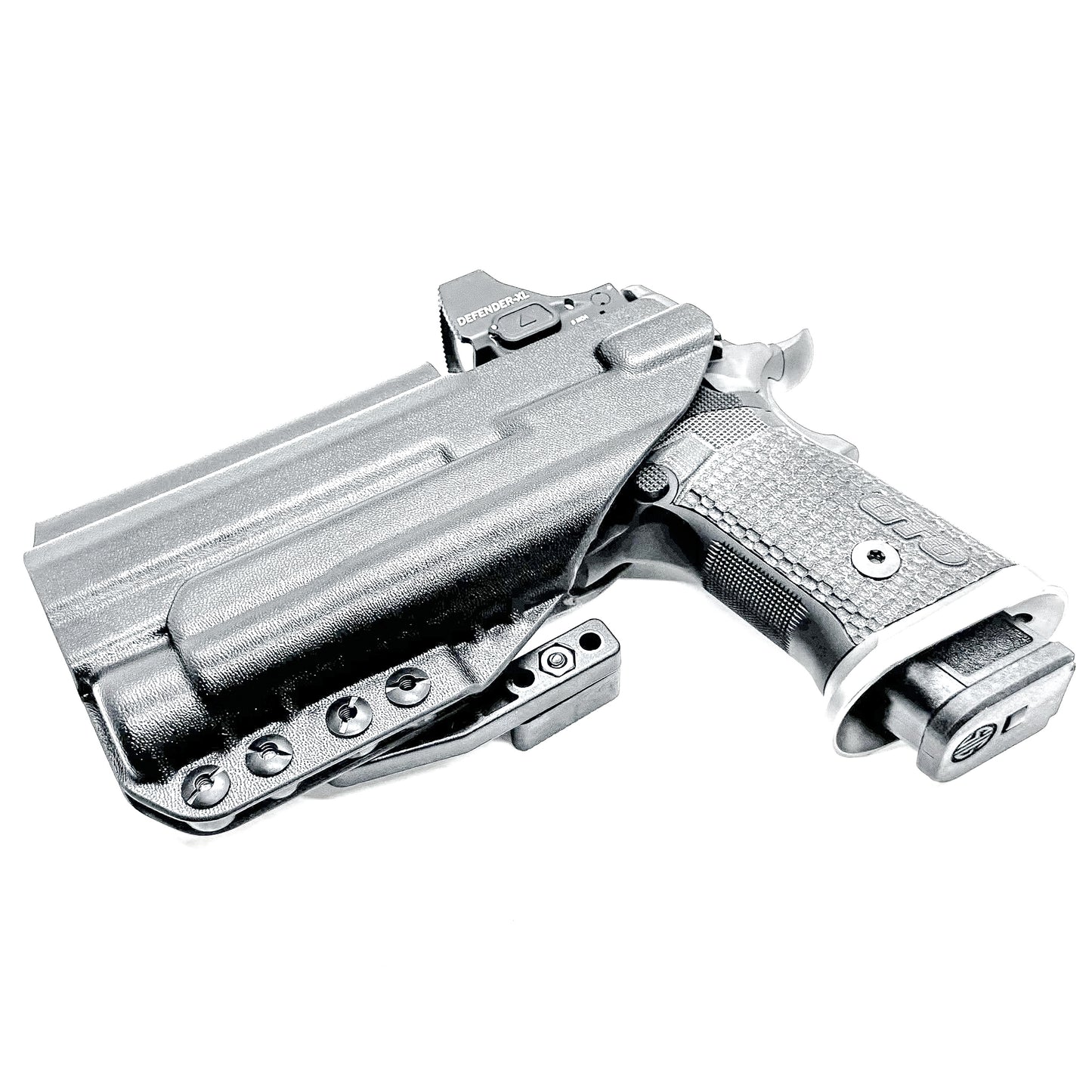 IWB holster for the Sig Sauer P211 GTO and Streamlight TLR-1 HL-X or TLR-1 HL-X USB for Inside Waistband concealed carry. Optics-ready and adjustable retention.
