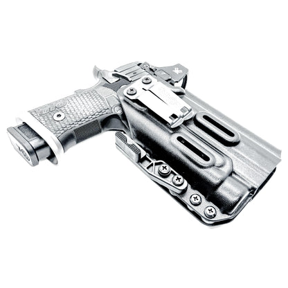 IWB holster for the Sig Sauer P211 GTO and Streamlight TLR-1 HL-X or TLR-1 HL-X USB for Inside Waistband concealed carry. Optics-ready and adjustable retention.
