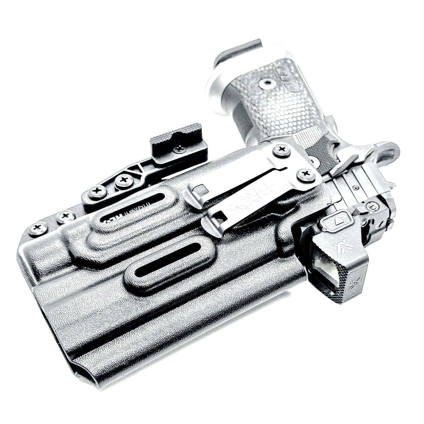 IWB holster for the Sig Sauer P211 GTO and Streamlight TLR-1 HL-X or TLR-1 HL-X USB for Inside Waistband concealed carry. Optics-ready and adjustable retention.

