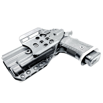 OWB holster for the Sig Sauer P211 GTO and Streamlight TLR-1 HL-X or TLR-1 HL-X USB for Outside Waistband carry. Optics-ready and adjustable retention.
