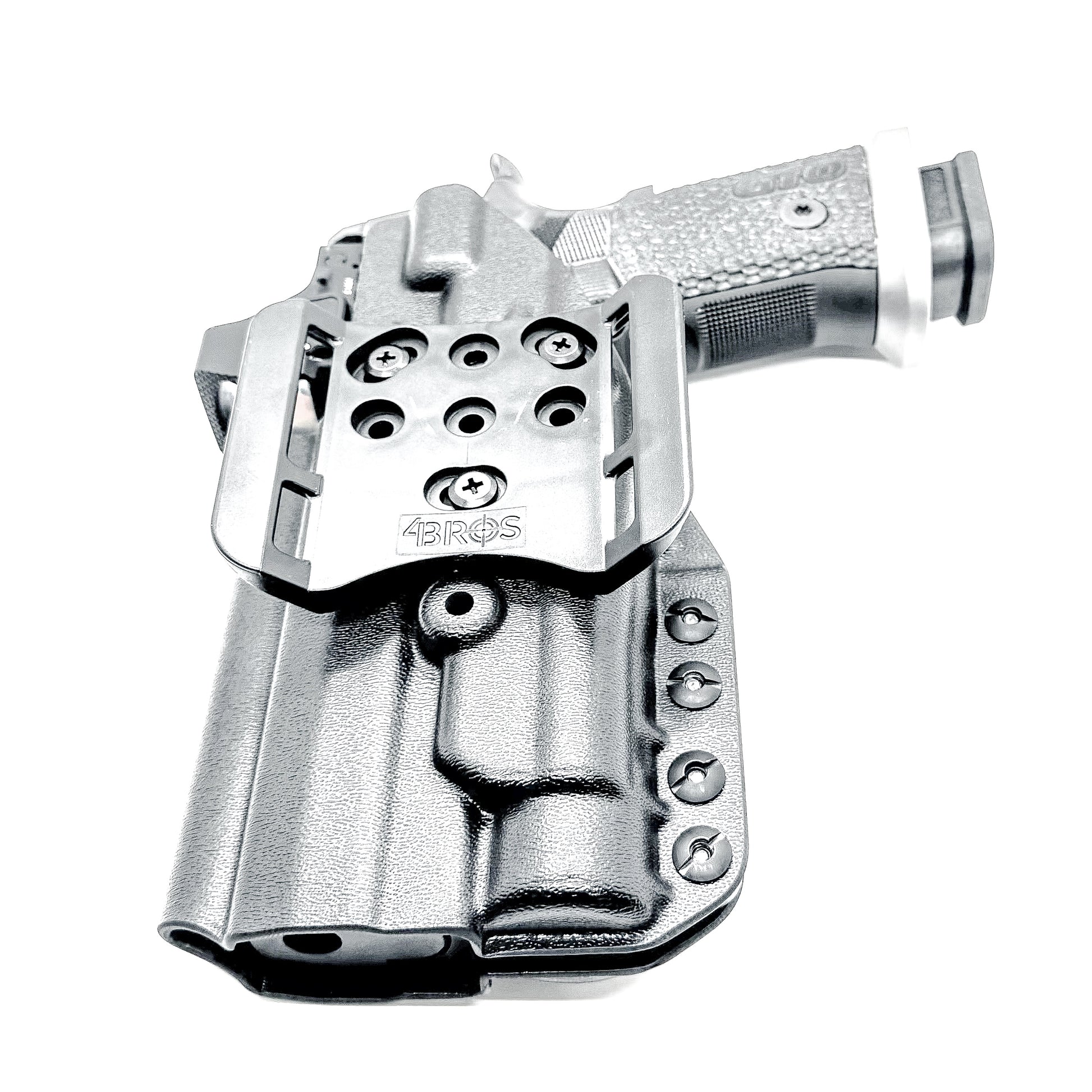 OWB holster for the Sig Sauer P211 GTO and Streamlight TLR-1 HL-X or TLR-1 HL-X USB for Outside Waistband carry. Optics-ready and adjustable retention.
