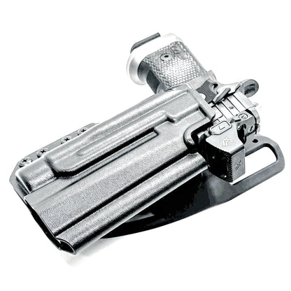 Light-Duty and Competition OWB holster for the Sig Sauer P211 GTO and Streamlight TLR-1 HL or TLR-1 HP for Outside Waistband range & competition use.