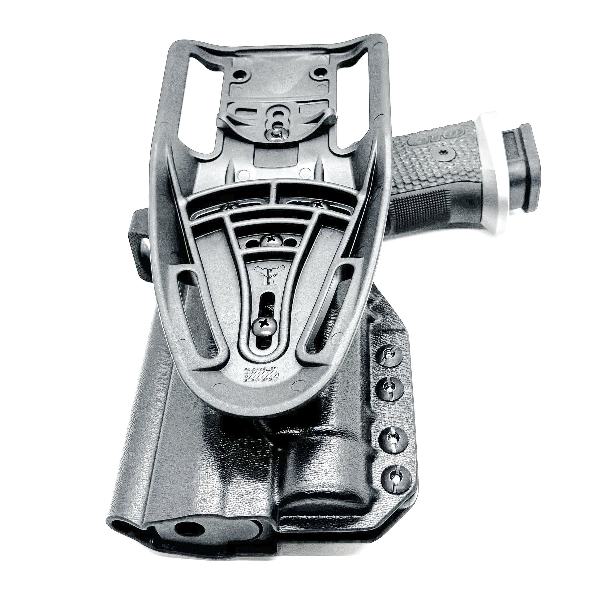 Light-Duty and Competition OWB holster for the Sig Sauer P211 GTO and Streamlight TLR-1 HL or TLR-1 HP for Outside Waistband range & competition use.