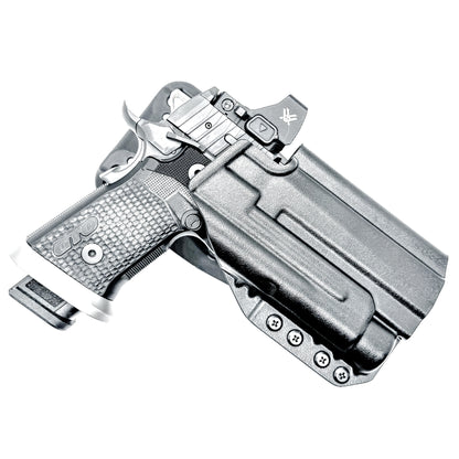 Light-Duty and Competition OWB holster for the Sig Sauer P211 GTO and Streamlight TLR-1 HL or TLR-1 HP for Outside Waistband range & competition use.